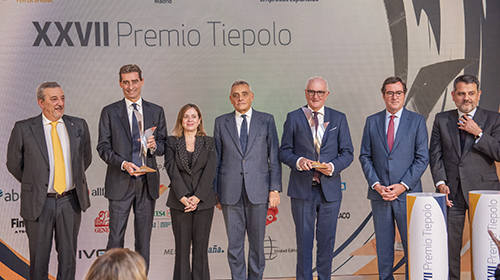 Andrés Arizkorreta (CAF) y Andrea Sironi (Generali) reciben en Madrid el Premio Tiepolo 2024