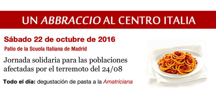 Evento benefico “Madrid abbraccia il Centro Italia”