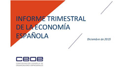 El año 2015 destaca como el de la recuperación económica