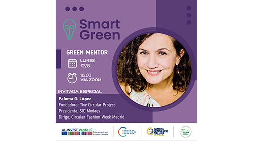 Paloma G. López, fundadora de The Circular Project, protagonista en el nuevo taller Smart Green – 12 de agosto