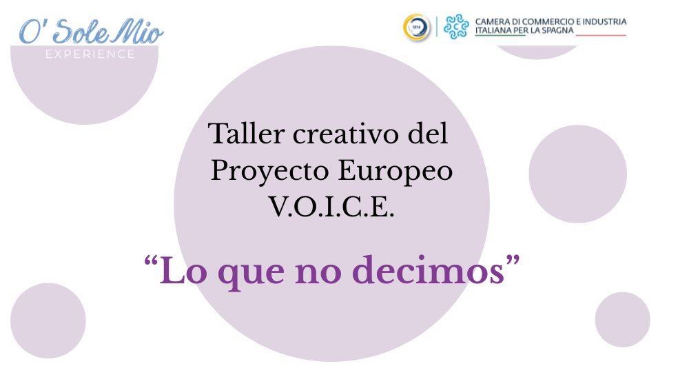 Taller creativo proyecto V.O.I.C.E. "Lo que no decimos"