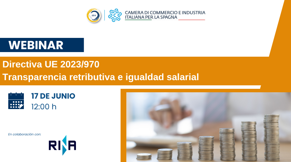 Webinar: "Directiva UE 2023/970 -  Transparencia reributiva e igualdad salarial"